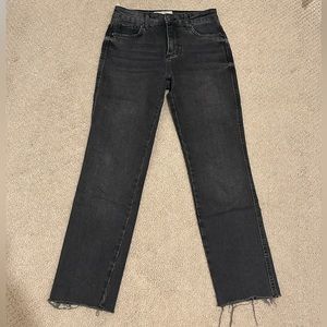 Free people high waisted black denim jeans